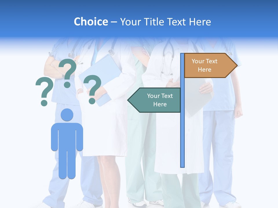 Happy Stethoscope White PowerPoint Template