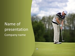 Play Outside Golfing PowerPoint Template