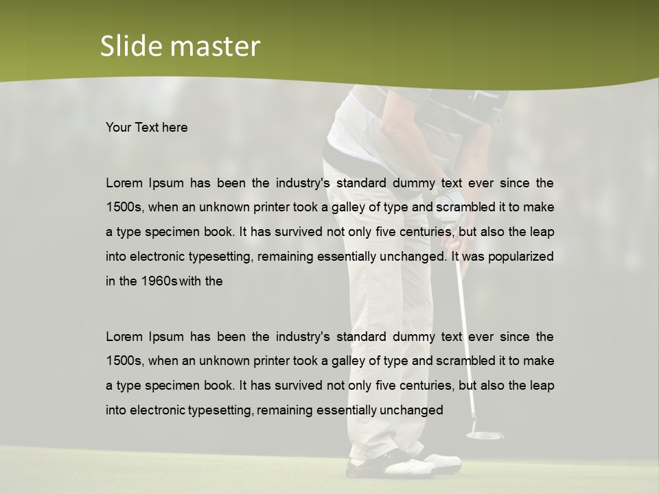 Play Outside Golfing PowerPoint Template