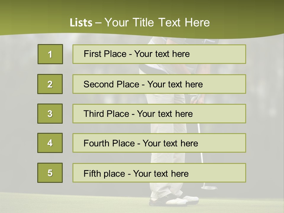 Play Outside Golfing PowerPoint Template