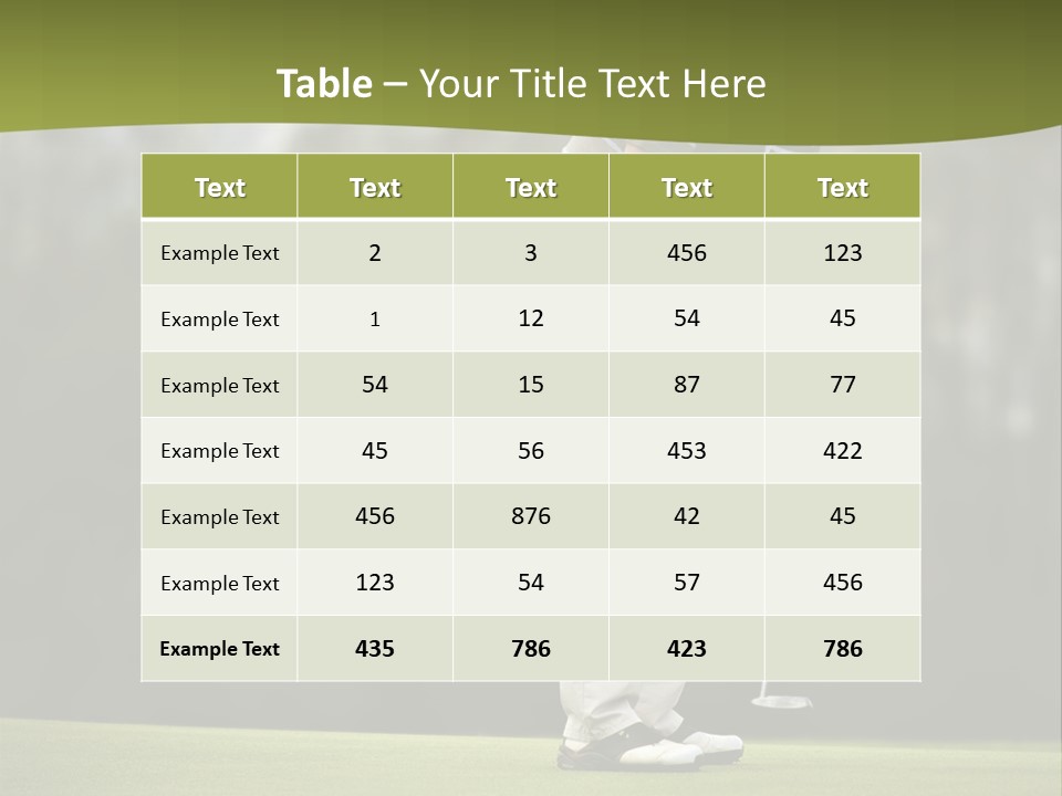 Play Outside Golfing PowerPoint Template