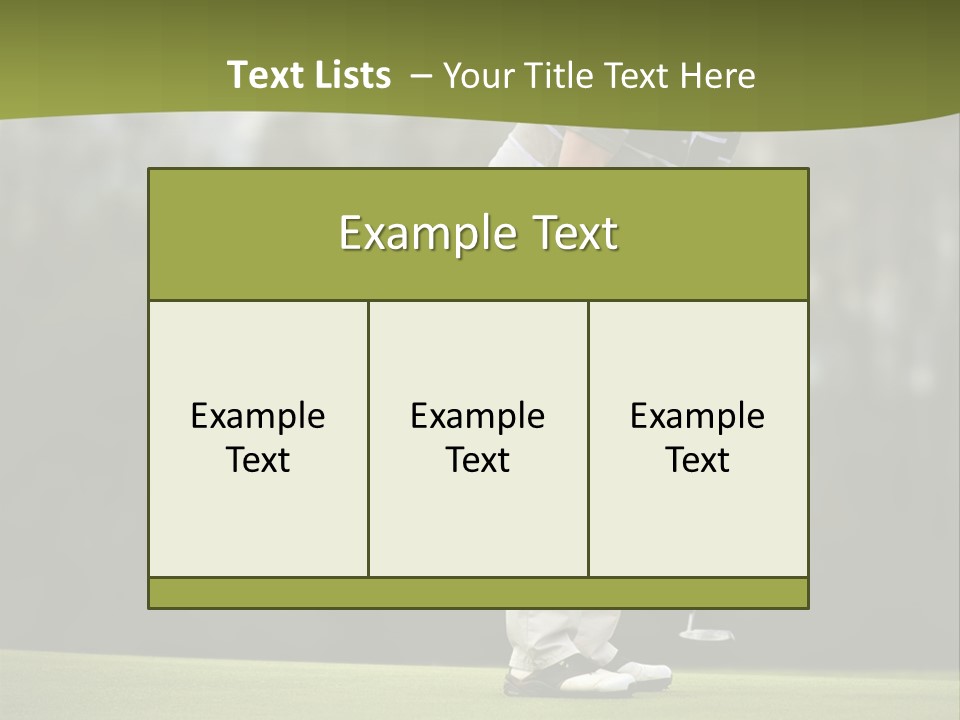 Play Outside Golfing PowerPoint Template