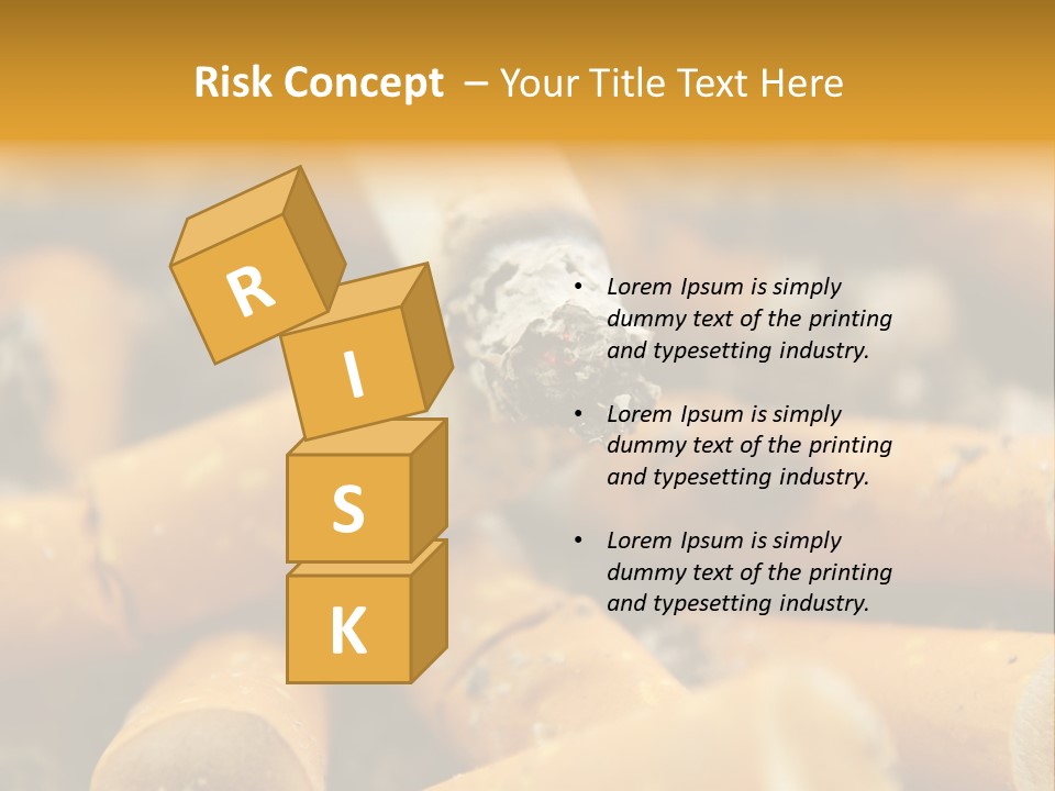 Addictive Dirty Die PowerPoint Template