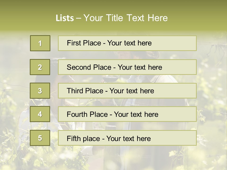 Vineyard Tasting Gourmet PowerPoint Template