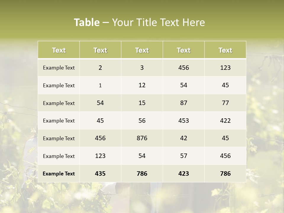 Vineyard Tasting Gourmet PowerPoint Template
