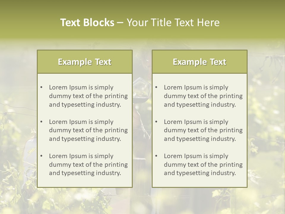 Vineyard Tasting Gourmet PowerPoint Template