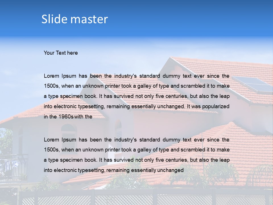 Cottage Clouds Villa PowerPoint Template