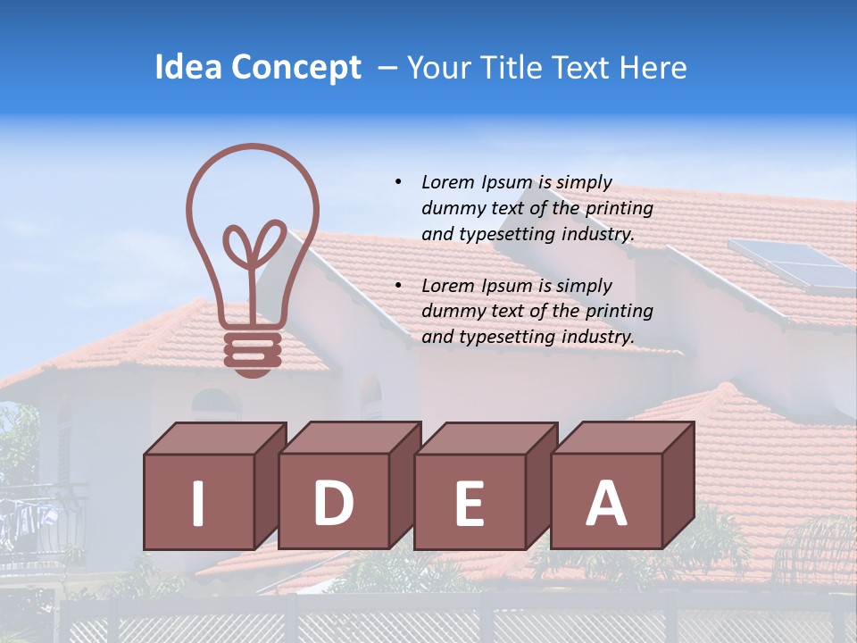 Cottage Clouds Villa PowerPoint Template