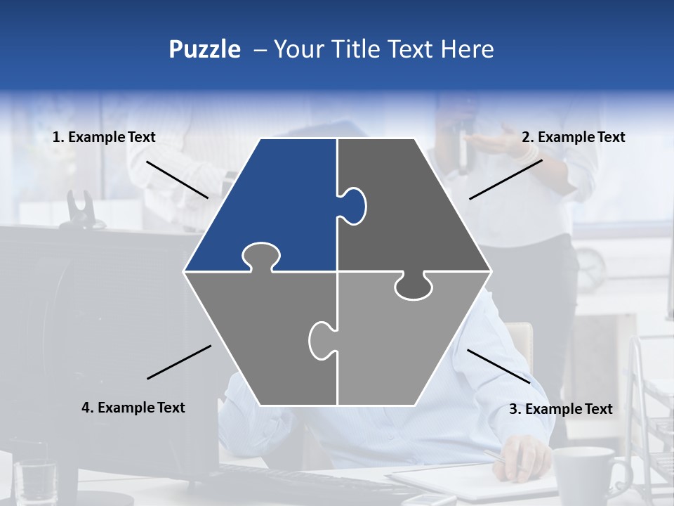 Male Associates Monitor PowerPoint Template