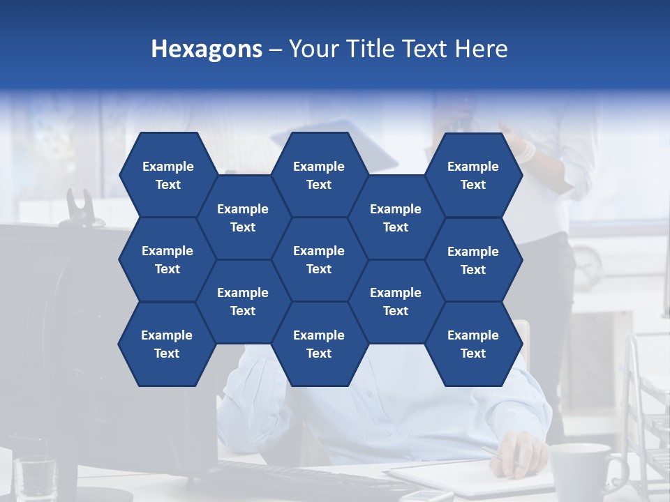 Male Associates Monitor PowerPoint Template