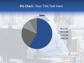 Male Associates Monitor PowerPoint Template