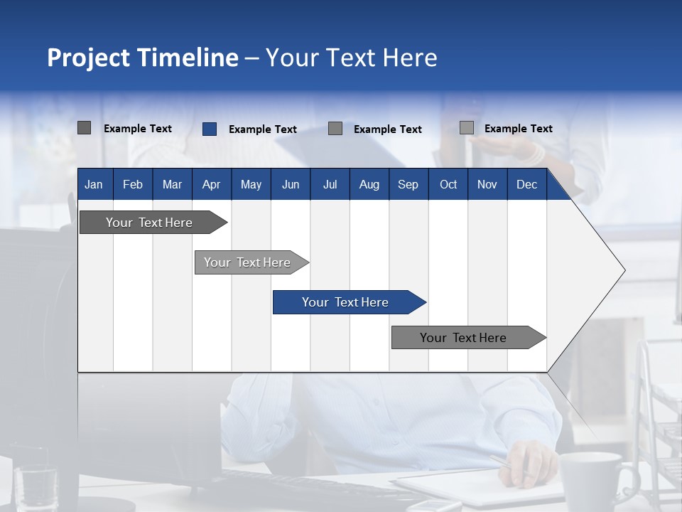Male Associates Monitor PowerPoint Template