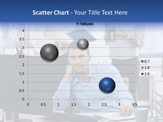 Male Associates Monitor PowerPoint Template