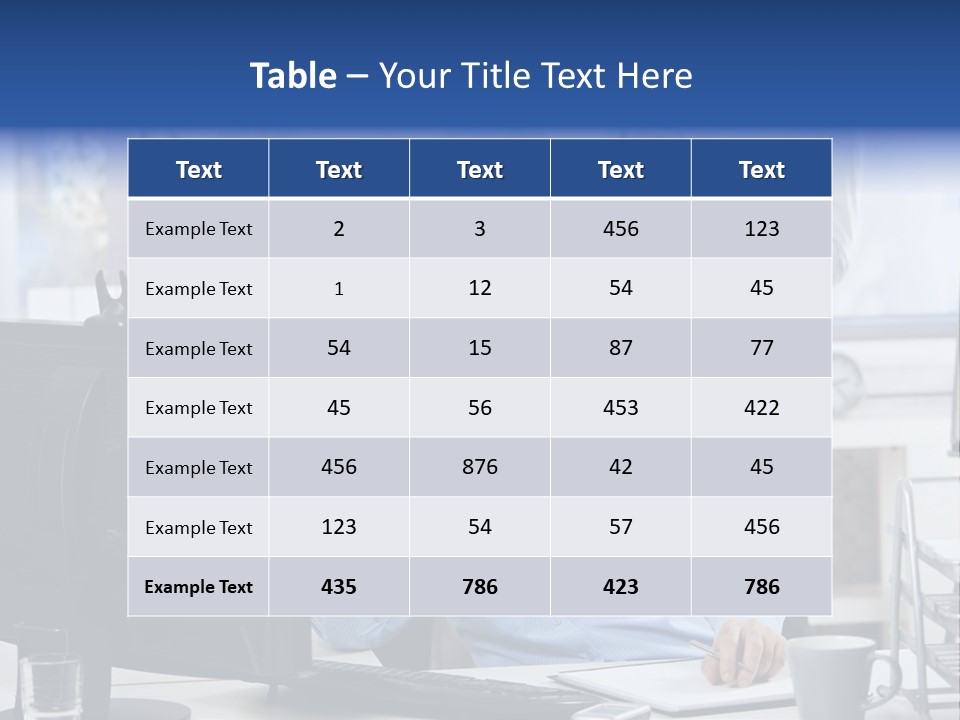 Male Associates Monitor PowerPoint Template