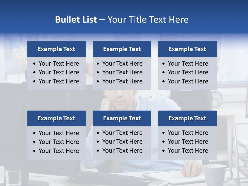 Male Associates Monitor PowerPoint Template
