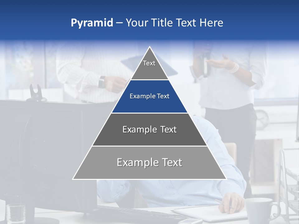 Male Associates Monitor PowerPoint Template