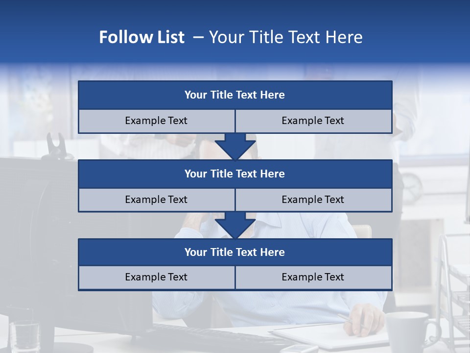 Male Associates Monitor PowerPoint Template