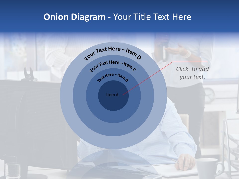 Male Associates Monitor PowerPoint Template