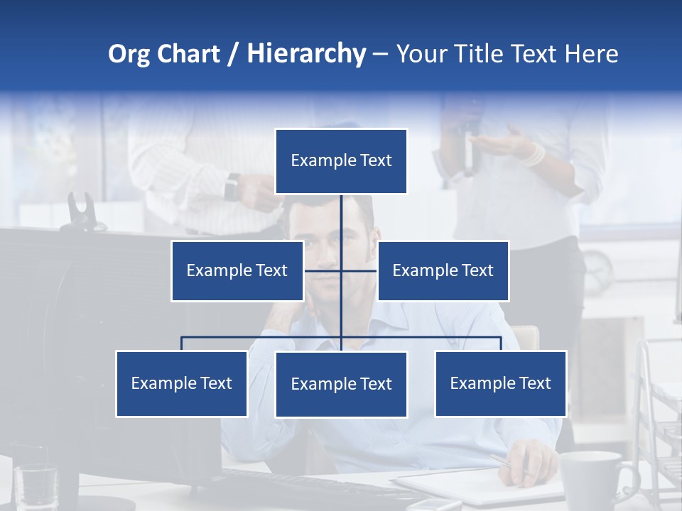 Male Associates Monitor PowerPoint Template