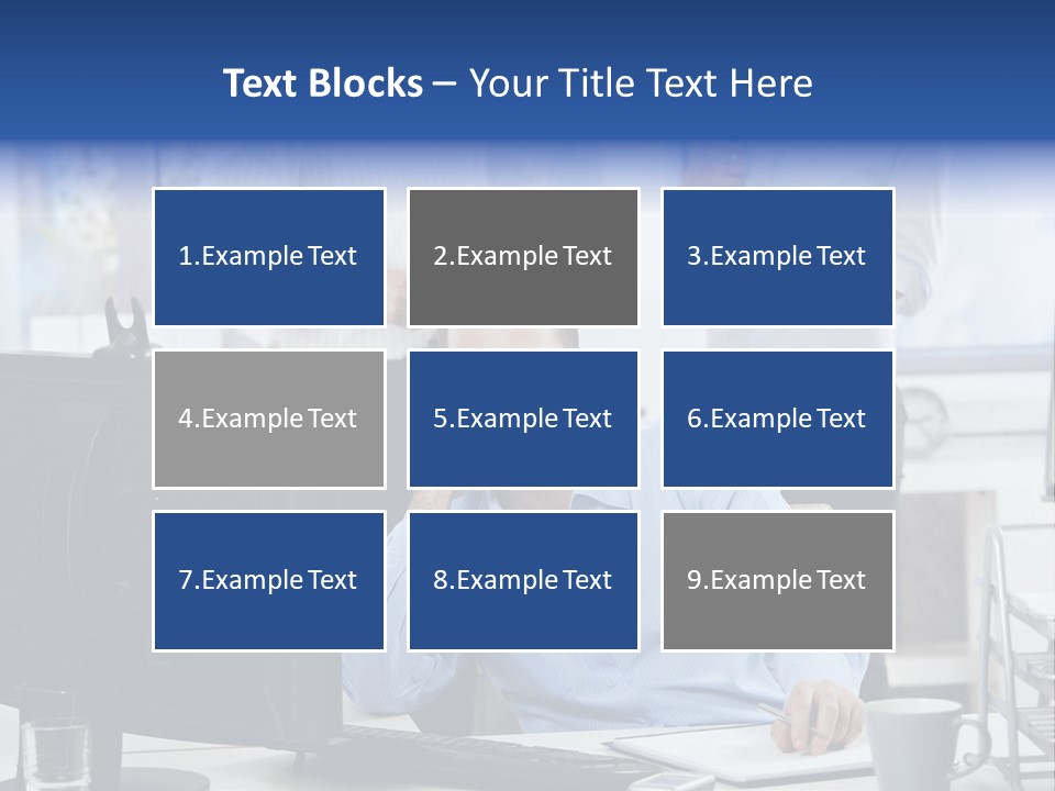 Male Associates Monitor PowerPoint Template