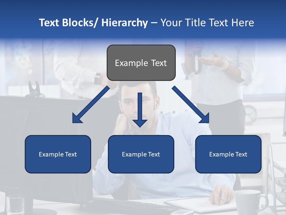 Male Associates Monitor PowerPoint Template