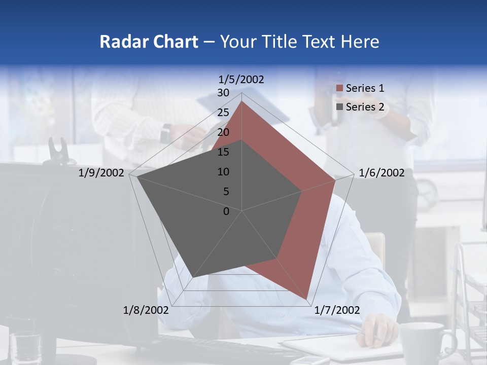 Male Associates Monitor PowerPoint Template