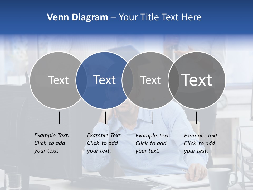 Male Associates Monitor PowerPoint Template