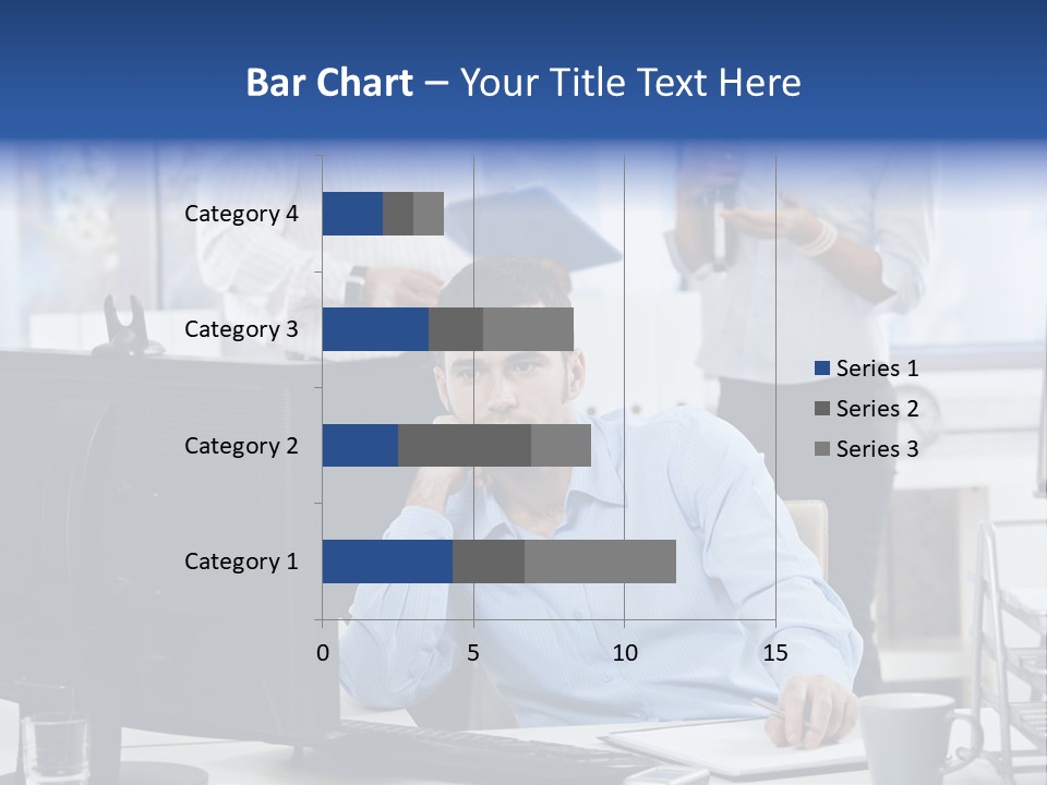 Male Associates Monitor PowerPoint Template