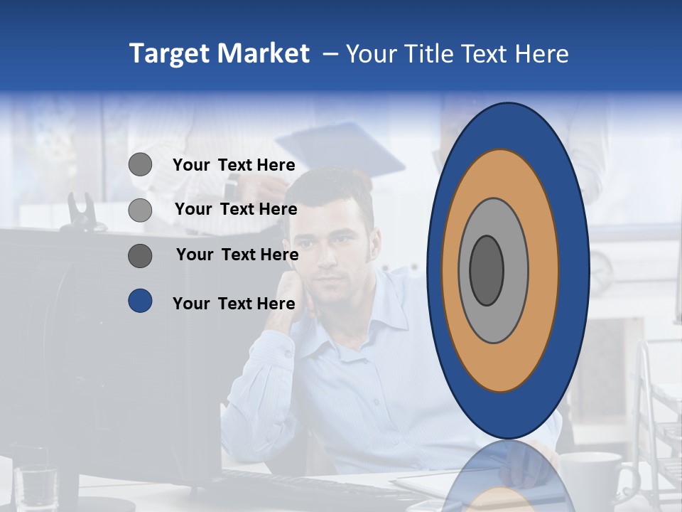 Male Associates Monitor PowerPoint Template