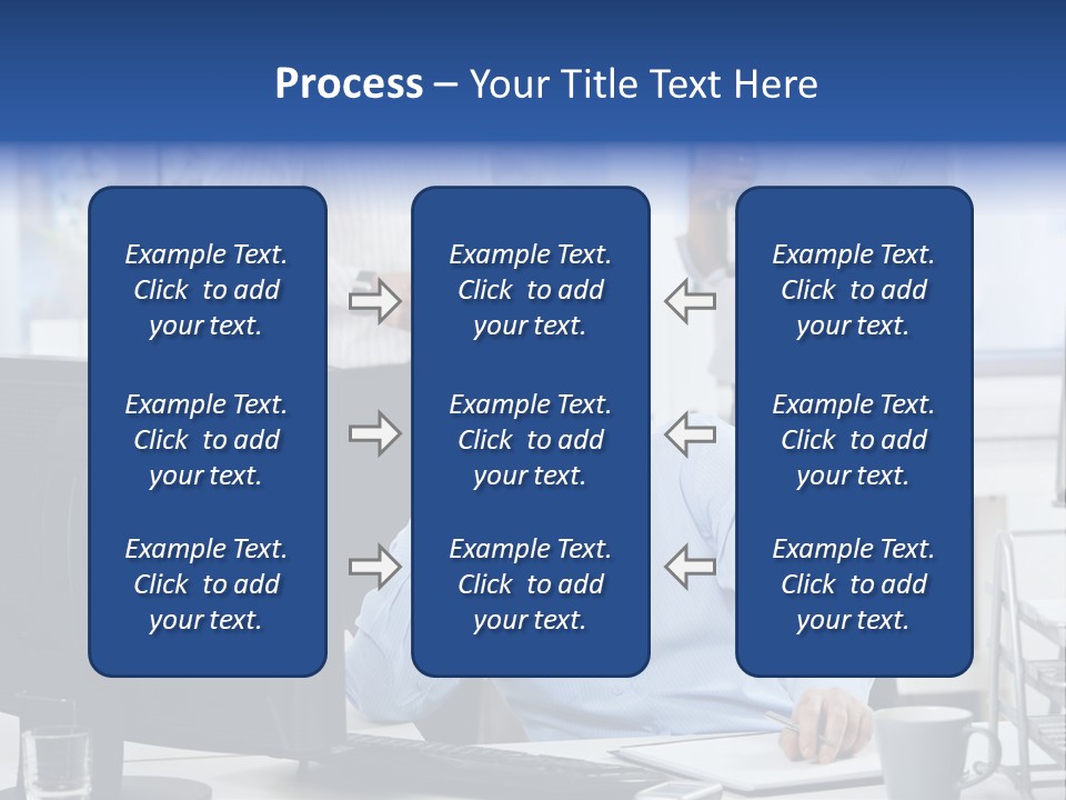 Male Associates Monitor PowerPoint Template