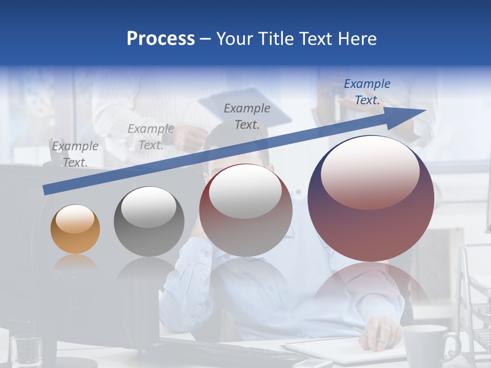 Male Associates Monitor PowerPoint Template