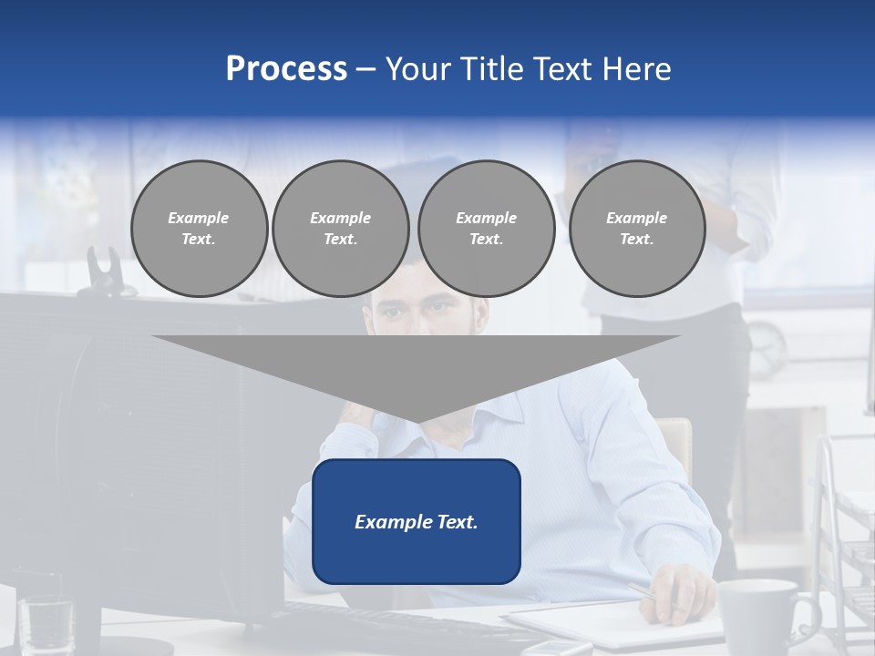 Male Associates Monitor PowerPoint Template