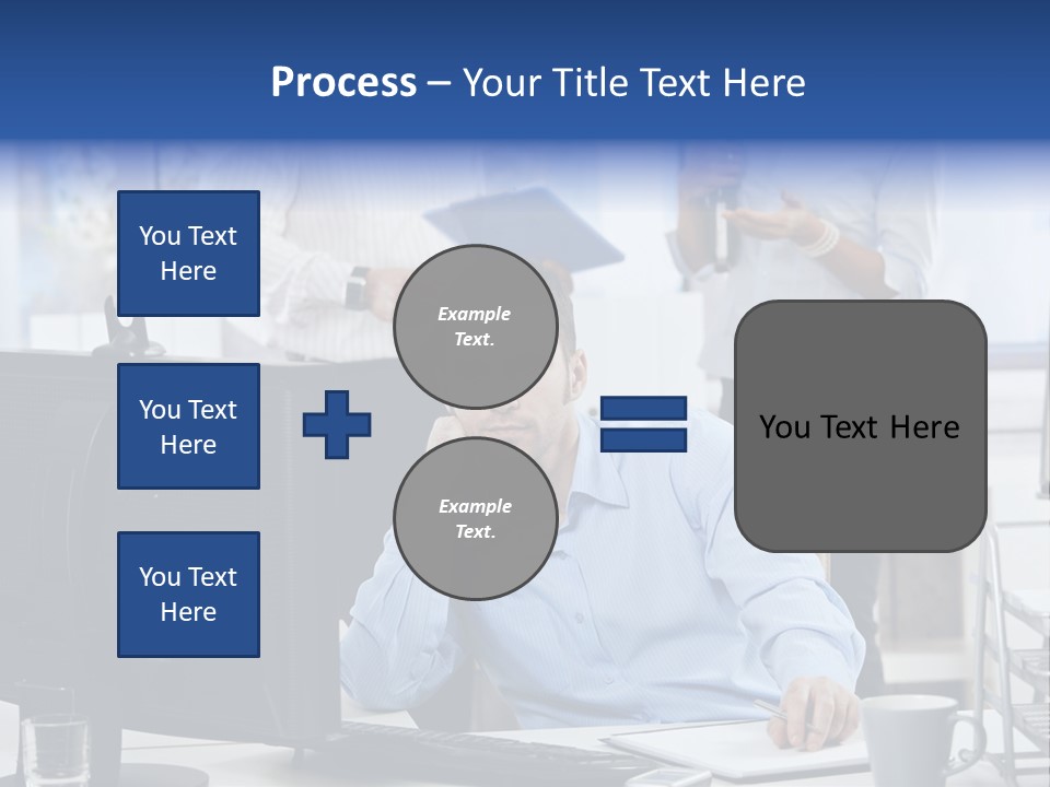 Male Associates Monitor PowerPoint Template