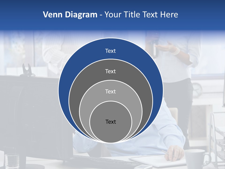 Male Associates Monitor PowerPoint Template