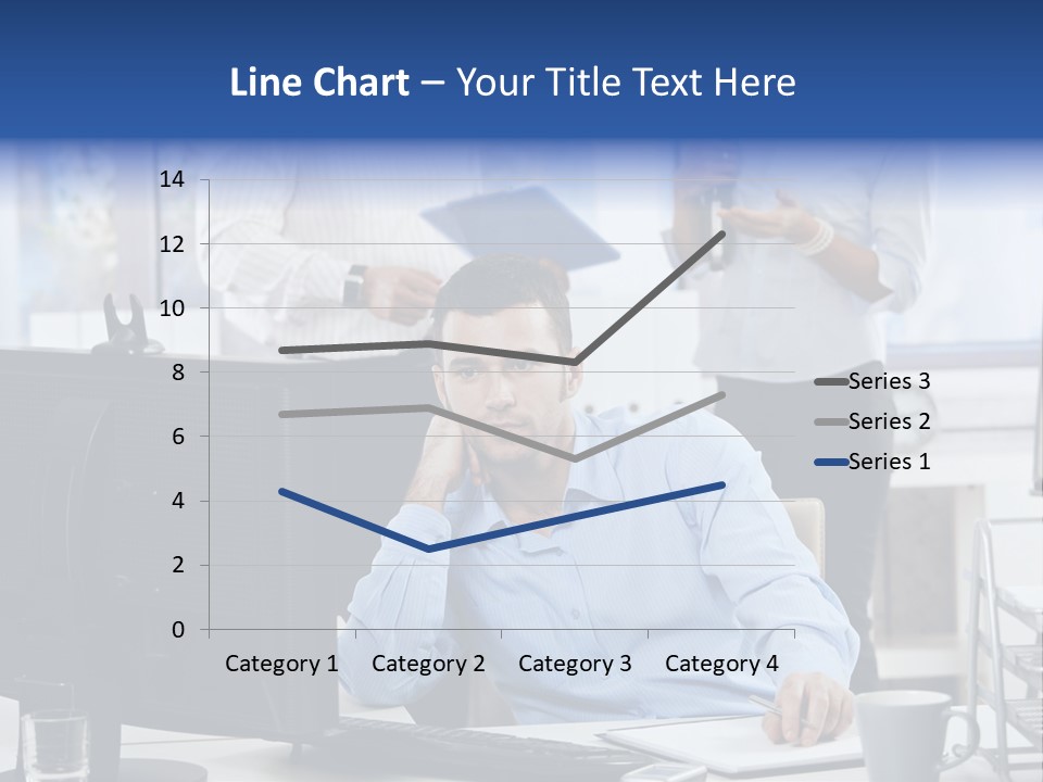 Male Associates Monitor PowerPoint Template