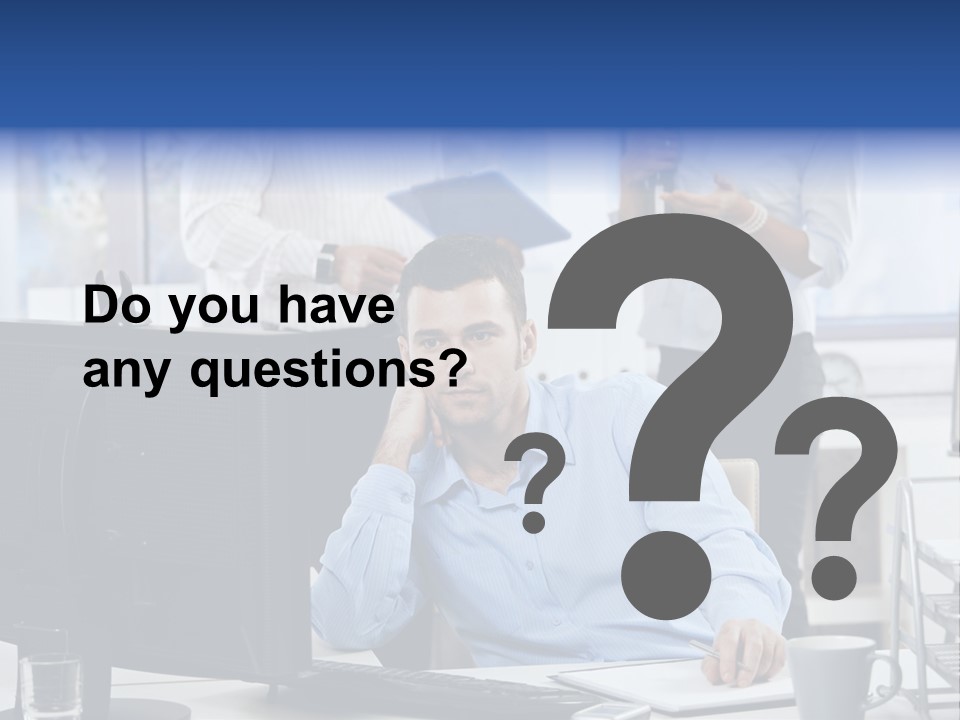 Male Associates Monitor PowerPoint Template