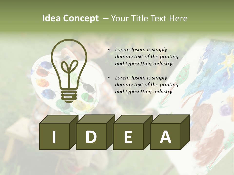 Boy Cute Idea PowerPoint Template