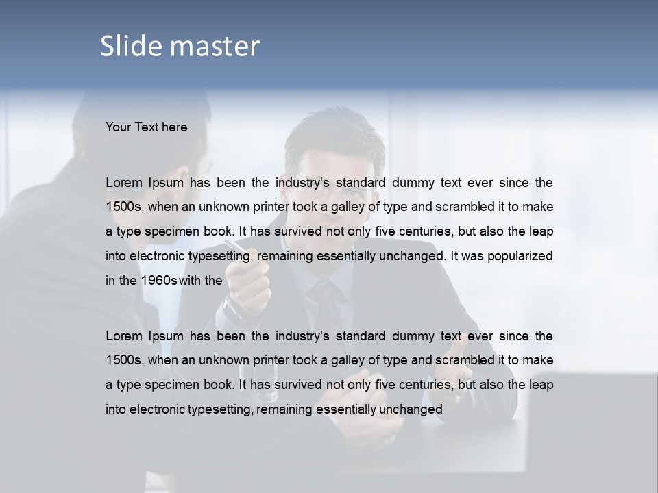 Businessmen People Middleaged PowerPoint Template