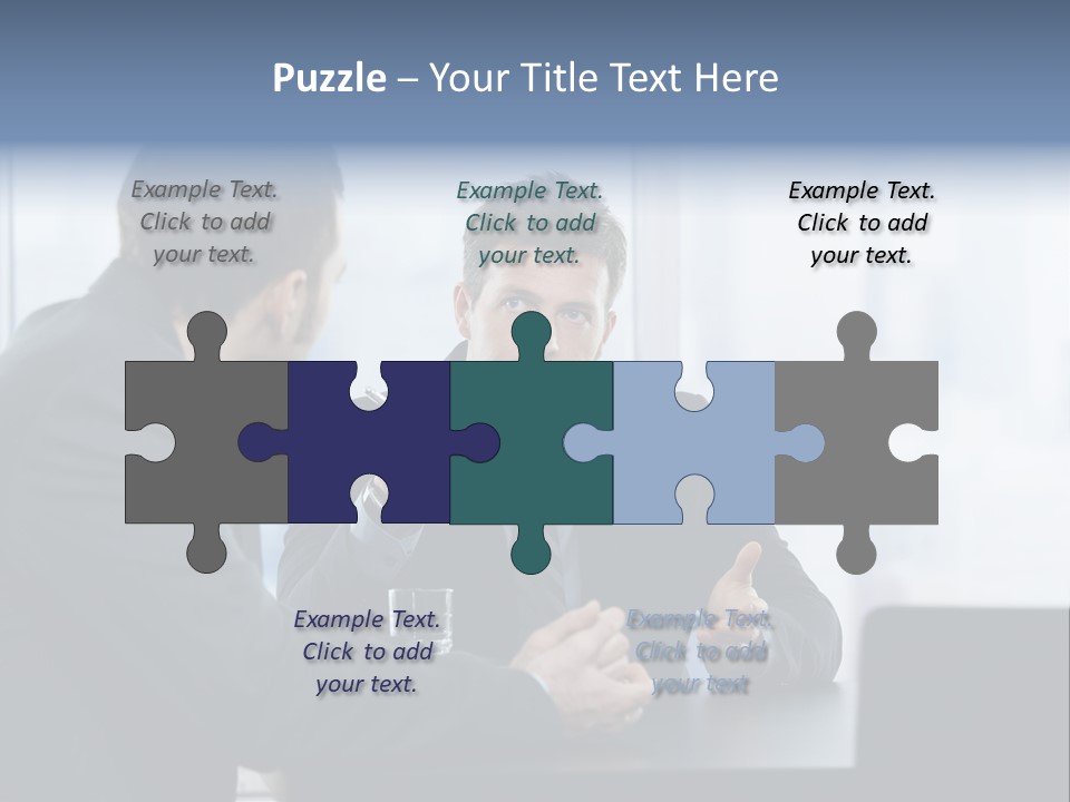 Businessmen People Middleaged PowerPoint Template