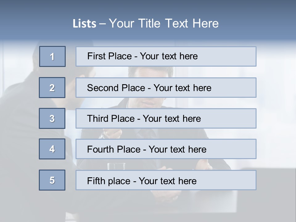 Businessmen People Middleaged PowerPoint Template