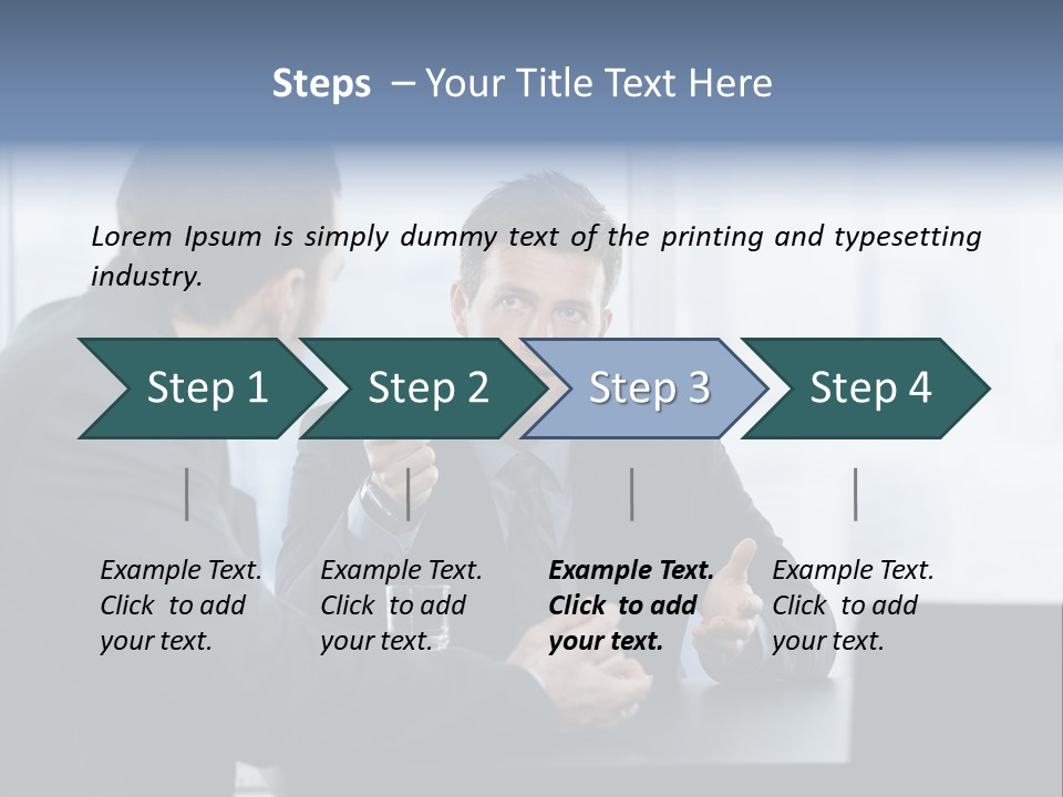 Businessmen People Middleaged PowerPoint Template