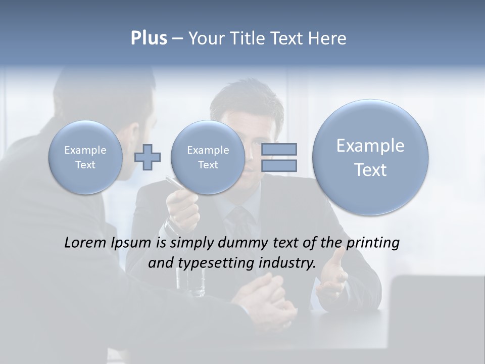 Businessmen People Middleaged PowerPoint Template