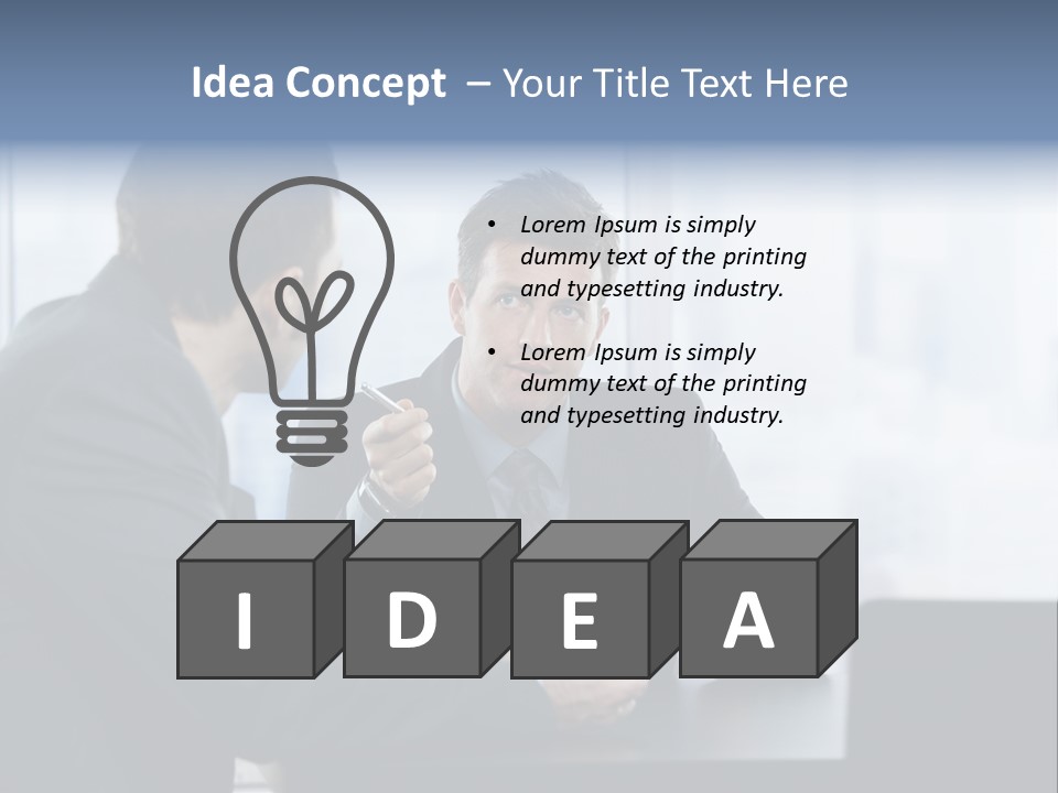 Businessmen People Middleaged PowerPoint Template