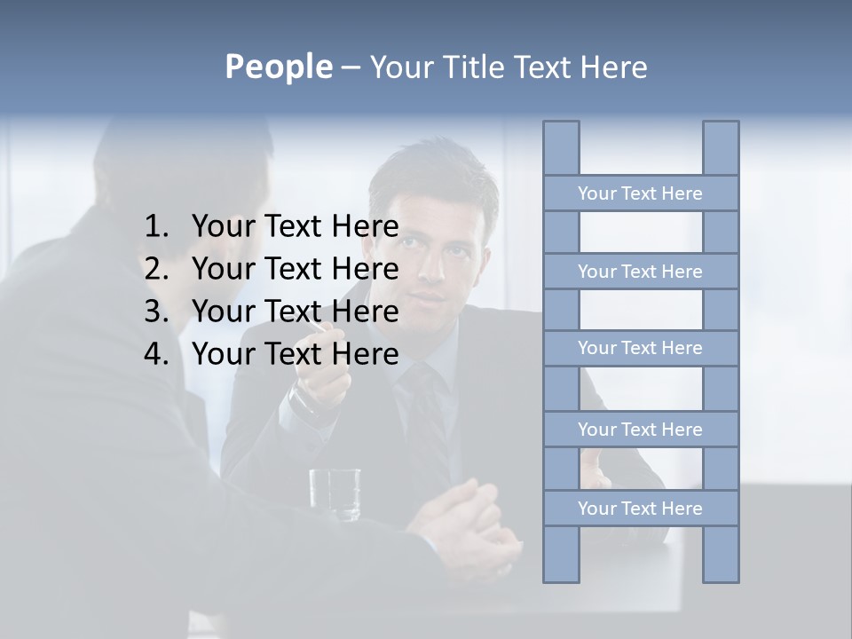 Businessmen People Middleaged PowerPoint Template