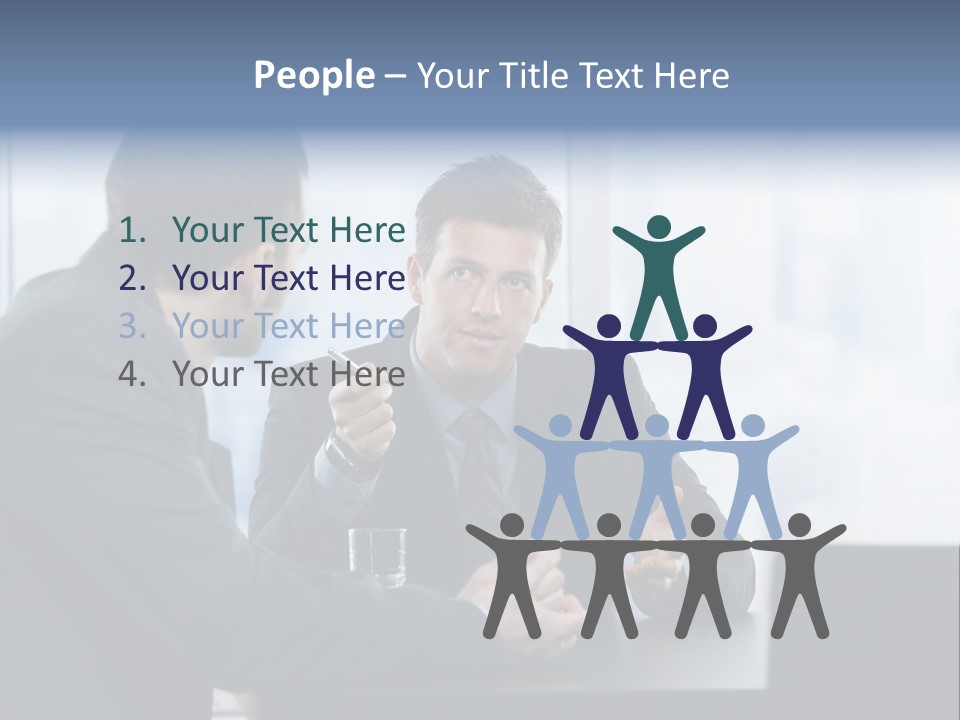 Businessmen People Middleaged PowerPoint Template