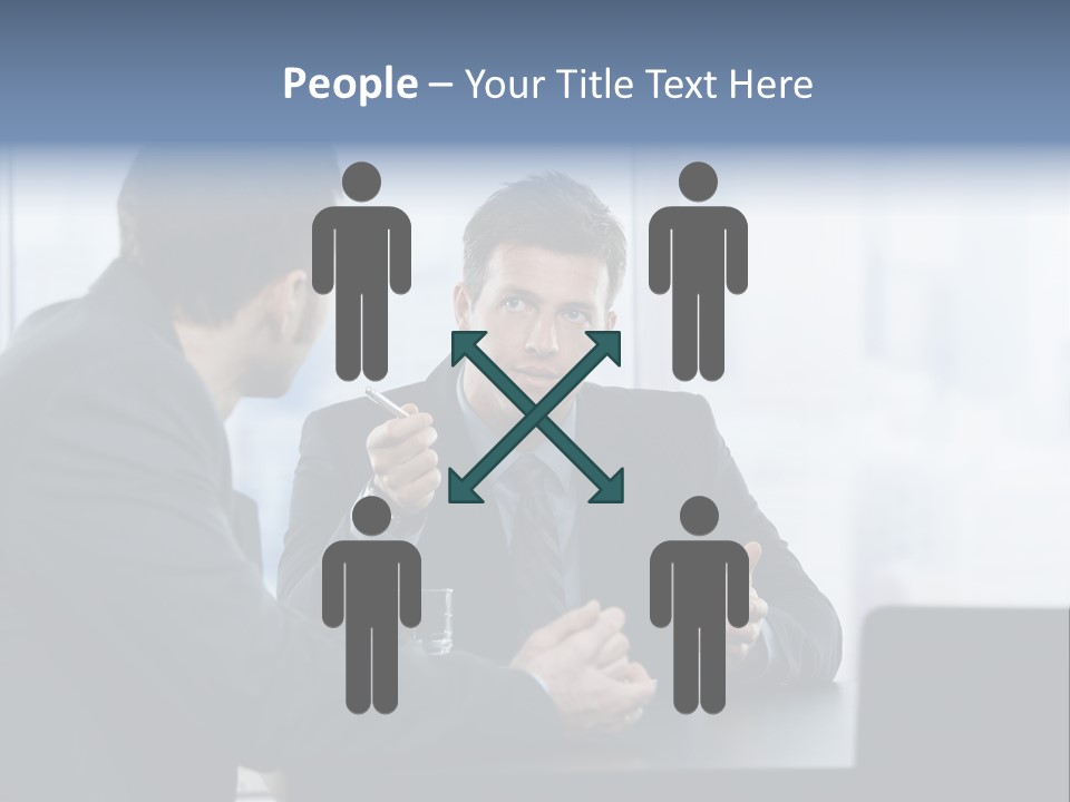 Businessmen People Middleaged PowerPoint Template