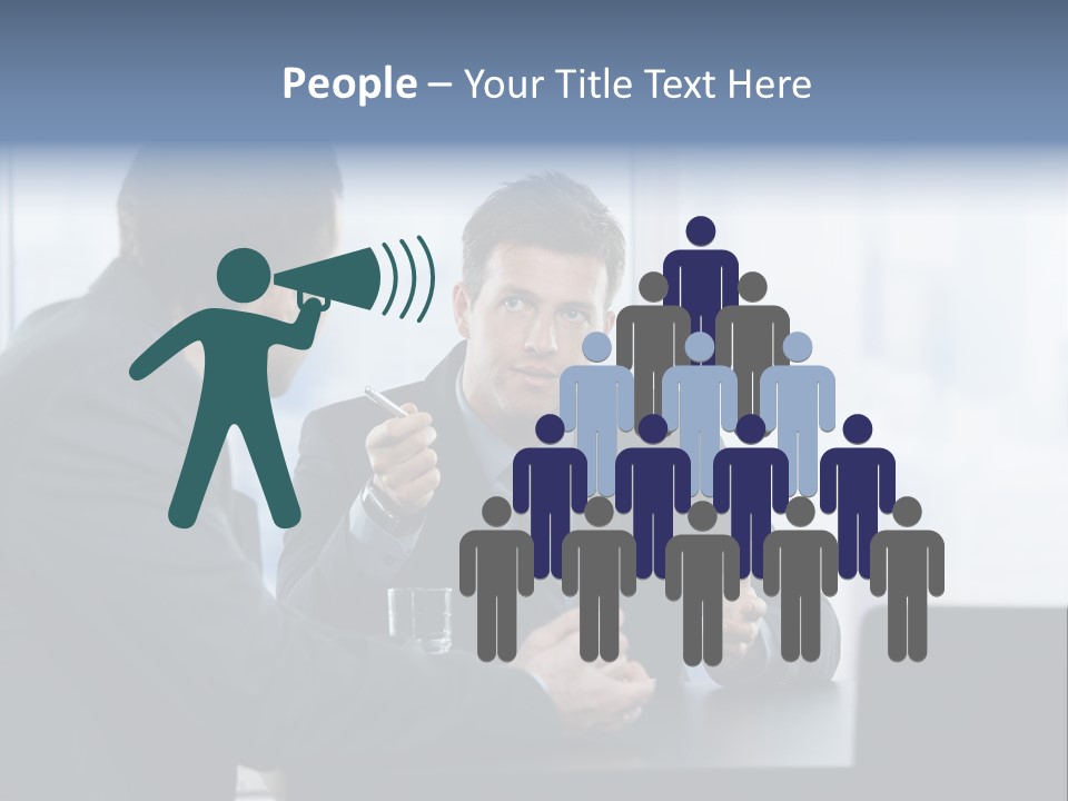 Businessmen People Middleaged PowerPoint Template