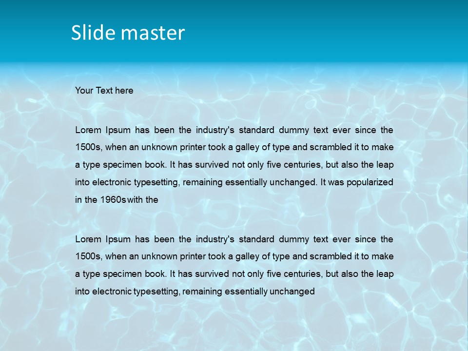 Reflection Turquoise Fresh PowerPoint Template