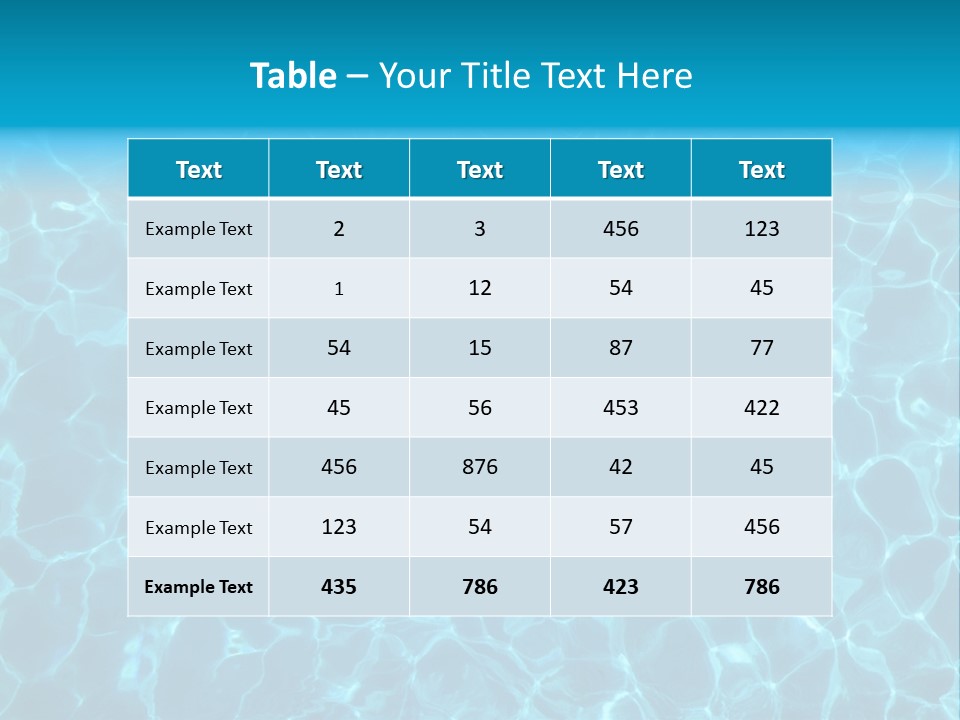 Reflection Turquoise Fresh PowerPoint Template