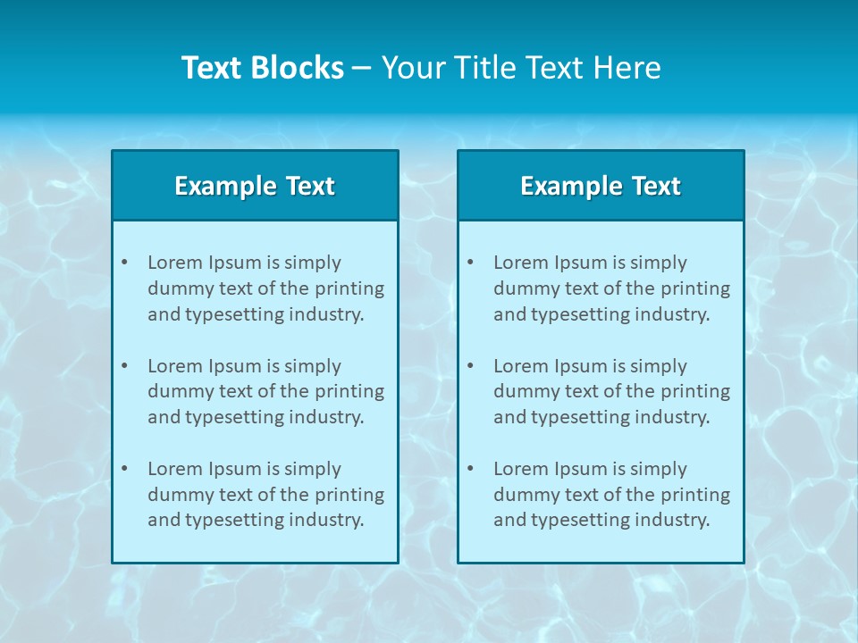 Reflection Turquoise Fresh PowerPoint Template